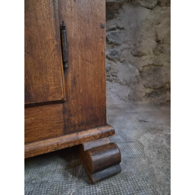 Brown Antique French Oak Single Door Cupboard, 18th Century For Sale - Image 8 of 18