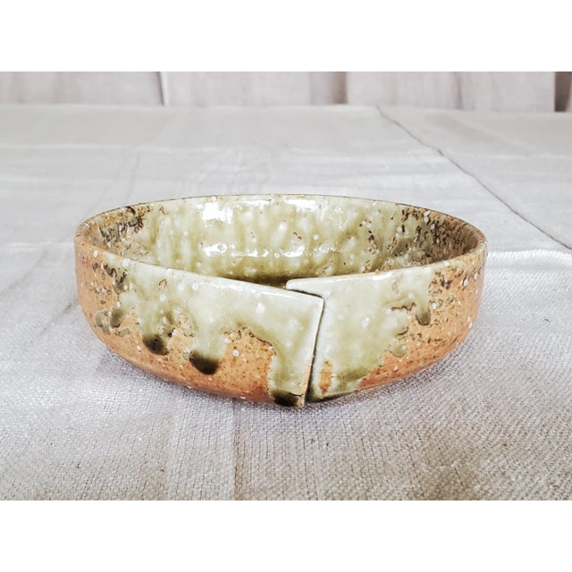 Ceramic Mid 20th Century Studio Pottery Modern Brown Ceramic Bowl For Sale - Image 7 of 7