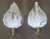Metal La Murrina Murano White and Clear Glass Leaf Wall Sconces - a Pair For Sale - Image 7 of 13