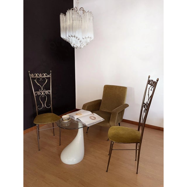 1980s Modern Quadriedri Glass Chandelier, 1980s For Sale - Image 5 of 18