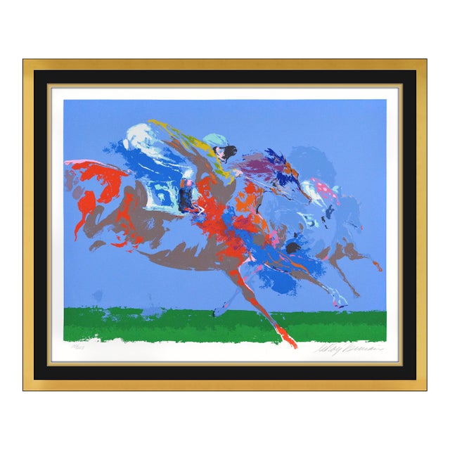 1972 in the Stretch Modern Blue Screenprint LeRoy Neiman For Sale