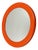 Round Space Age Wall Mirror in Orange, France, 1970s For Sale