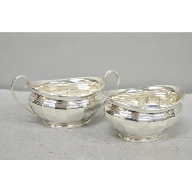 Antique "Unity" Ai Silver Plated Edwardian Sugar Bowl & Creamer Milk Jug England For Sale - Image 11 of 11