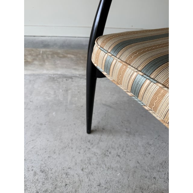Mid Century Danish Modern Ebonzied Lawrence Peabody Dining Chair Set for Craft Associates For Sale - Image 11 of 12