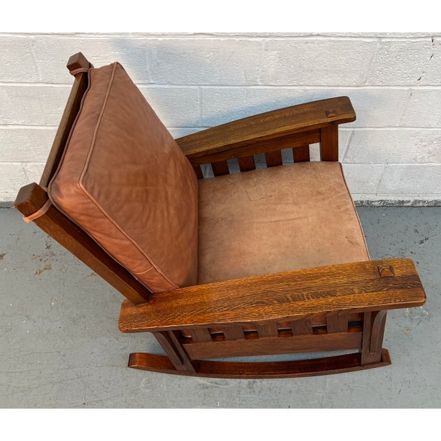 Vintage Mission Oak Rocking Chair by Southern Furniture Company For Sale In New York - Image 6 of 12
