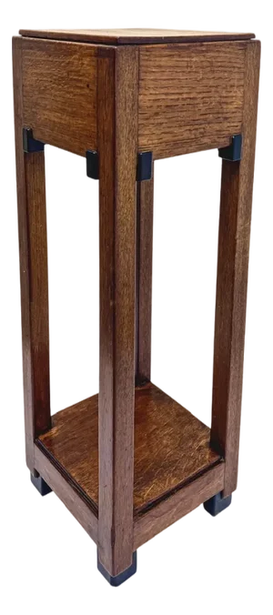 Art Deco Pedestal in Oak, 1920s