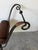Vintage Rustic Wrought Iron & Leather Scroll Bench For Sale - Image 16 of 16