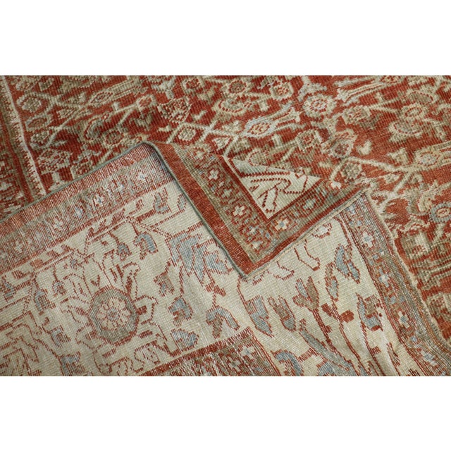 Antique Oversize Square Persian Mahal Sultanabad Rug - 11'2" x 12'4" For Sale - Image 9 of 11