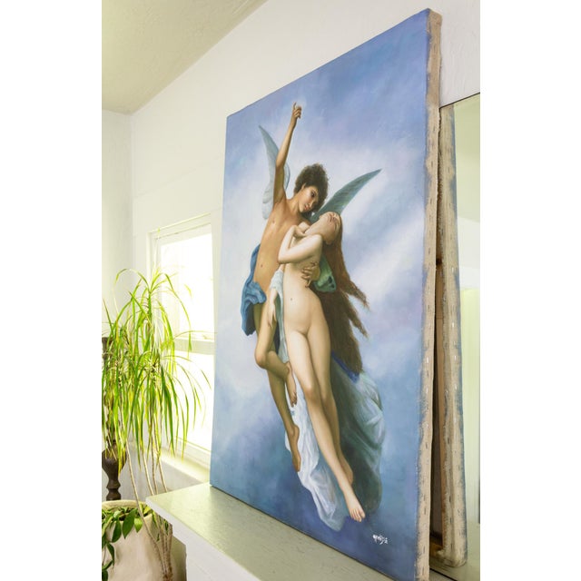 William Adolphe Bouguereau the Abduction of Psyche Masters Study Oil on Linen For Sale - Image 15 of 17