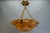 Neo-Classical French Amber Alabaster and Bronze Pendant Light, 1900s For Sale - Image 16 of 18