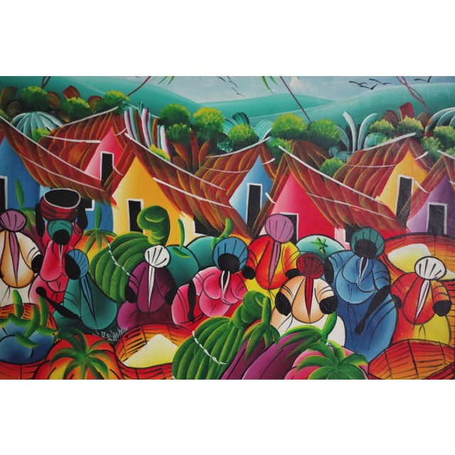 Caribbean Framed Painting, 2000s For Sale - Image 8 of 8