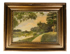 Kai Drews, Landscape, Oil on Canvas, 1930s, Framed