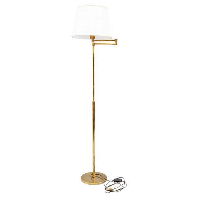 Brown Brass Floor Lamp, Italy, 1960s For Sale - Image 8 of 8