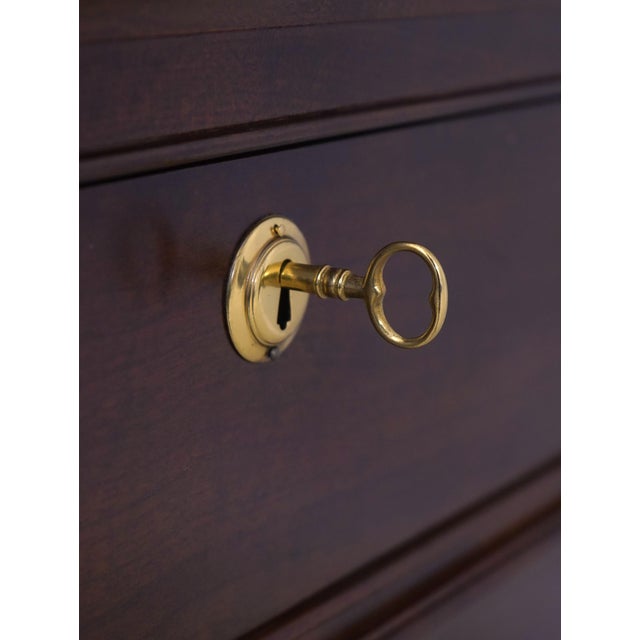 Stickley Beveled Glass Cherry Breakfront China Cabinet For Sale - Image 10 of 18