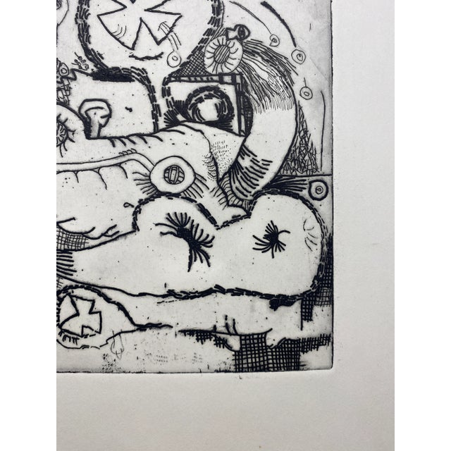 Abstract 1970s Ron Yrabedra Abstract Etching For Sale - Image 3 of 5