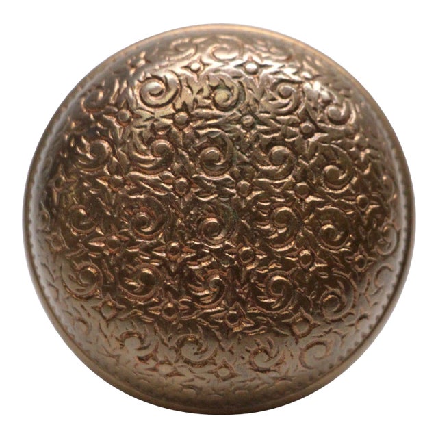 Antique Field Design Interior Bronze Door Knob For Sale