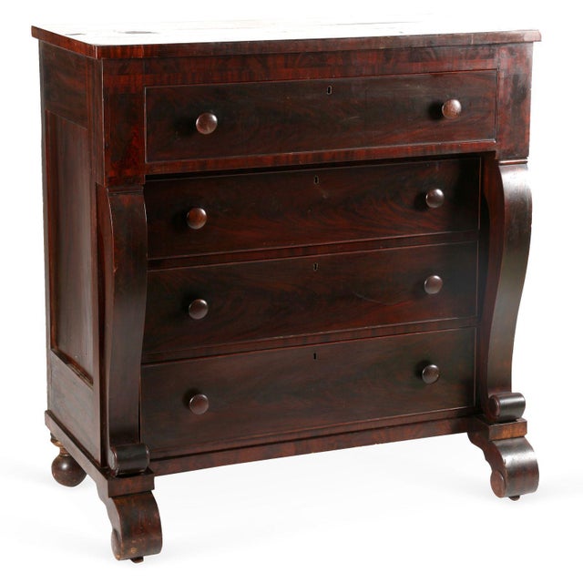 Mahogany Empire Style Footed Dresser Chairish