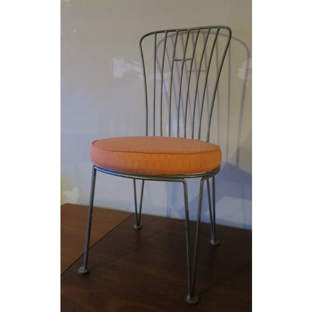 Mid-Century Modern Cast Iron Garden Chair For Sale - Image 5 of 9