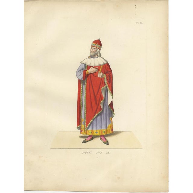 Paul Mercuri, Medieval Knights, Clergy & Nobles, 1845, Lithograph, Set of 10 For Sale - Image 4 of 14