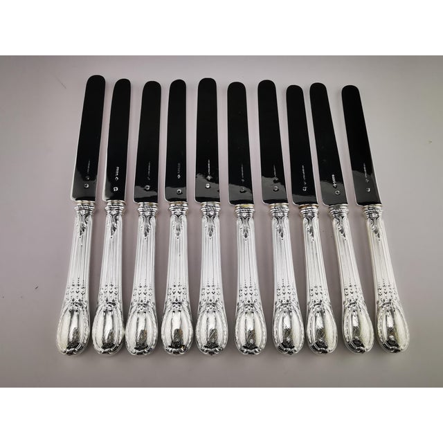 Silver Dessert Cutlery Service 10 People from Odiot Louveciennes, 1890s, Set of 54 For Sale - Image 18 of 18
