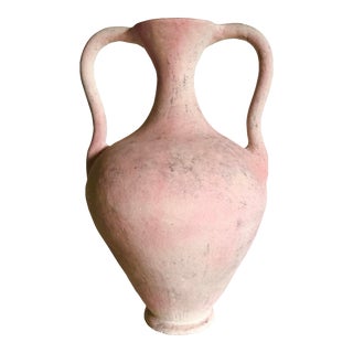 Vintage “Beit Hamikdosh” Style Pink Plaster Vase/Jug For Sale