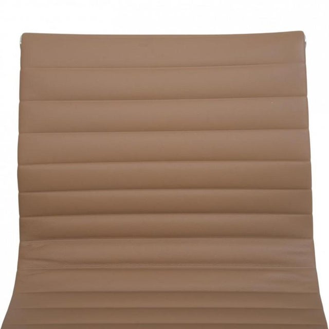 Vintage EA103 Chairs in Beige Leather by Charles Eames, 2019, Set of 4 For Sale - Image 4 of 18