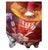 1970s Hollywood Regency Cut Ruby Glass & Crystal Prism Globe Table Lamp Light Up Base For Sale - Image 11 of 12