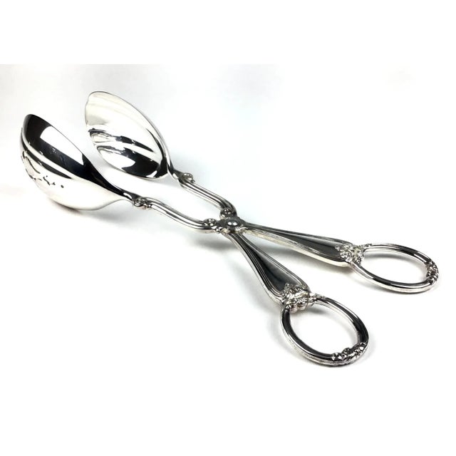 Silver Gorham Heritage Silver Plate Tongs, Made in Italy For Sale - Image 8 of 8