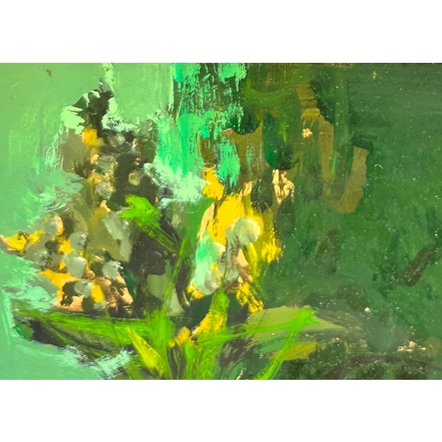 Frank Chabry, Flowers in a Vase, Oil on Masonite For Sale - Image 5 of 11