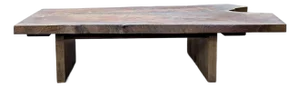 Attributed Hudson Furniture Single Walnut Slab Coffee Table