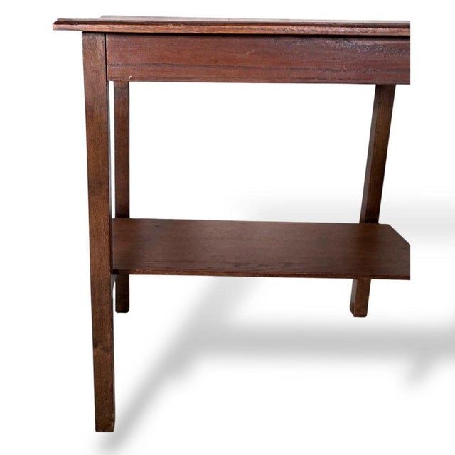 Arts & Crafts Hallway Table in Oak, 1890s For Sale - Image 5 of 8