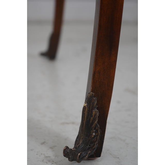 Theodore Alexander French Leather Top Fame Table Desk For Sale - Image 10 of 18