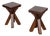 French Oak Stools, 1960, Set of 2 For Sale