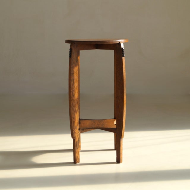 Dutch Art Deco Amsterdam School Pedestal Table, 1920s For Sale - Image 15 of 18