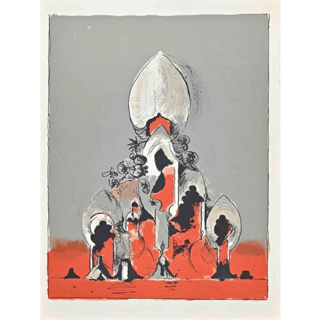 Mosque is an artwork realized by Graham Sutherland in 1975. Colored lithograph. It comes from the portfolio San Lazzaro et...