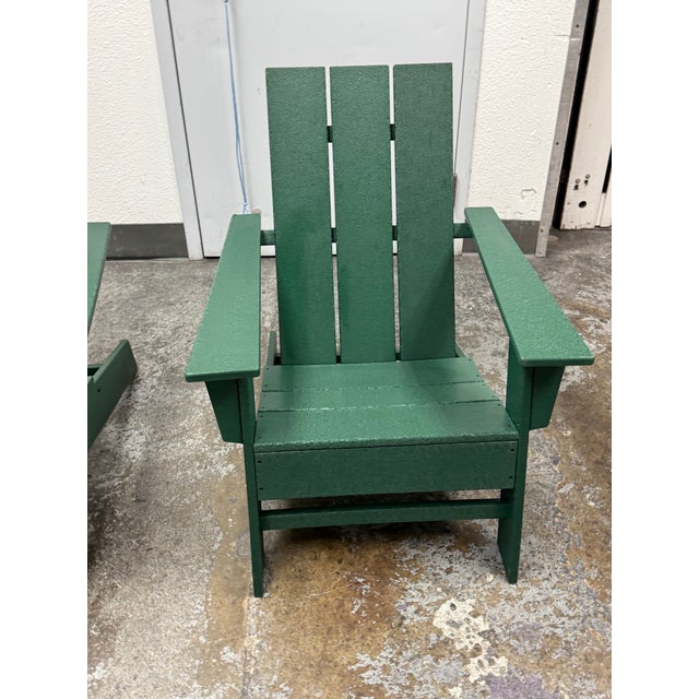 2020s Polywood Modern Adirondack Chairs, Pair For Sale - Image 5 of 12