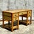 Late 20th Century Vintage Coastal Woven Rattan Writing Desk For Sale - Image 5 of 8