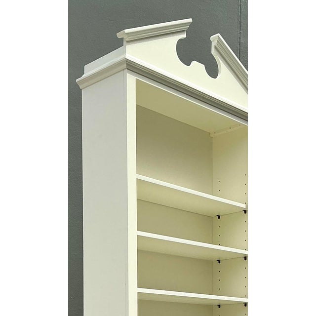 Wood Vintage Monumental Pediment Etagere - A Pair For Sale - Image 7 of 12