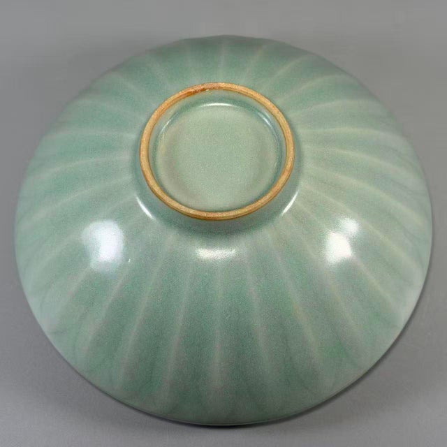 Mid 19th Century Longquan Celadon‑Glazed Shallow Bowl Decorative Vessel For Sale - Image 5 of 5