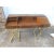 Campaign Vintage 1970's Drexel Oxford Square Campaign Style Desk Faux Brass Legs For Sale - Image 3 of 11
