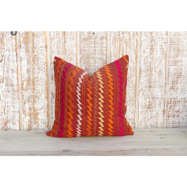Diya Antique Indian Folk Pillow For Sale - Image 10 of 10