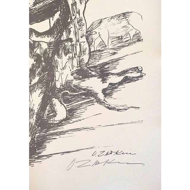 Mid-Century Modern Ossip Zadkine, The Labors of Hercules, Geryon, Lithograph For Sale - Image 3 of 4