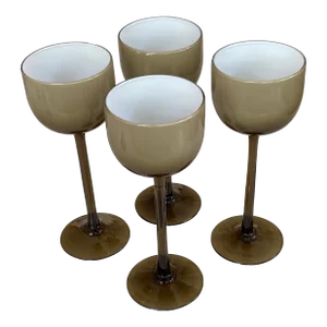 Carlo Moretti Smokey Taupe Tall Wine Glasses - Set of 4