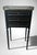 French Late 19th Century Napoleon III Style French Night Stand in Black Lacquered Wood and Carrara Marble For Sale - Image 3 of 18