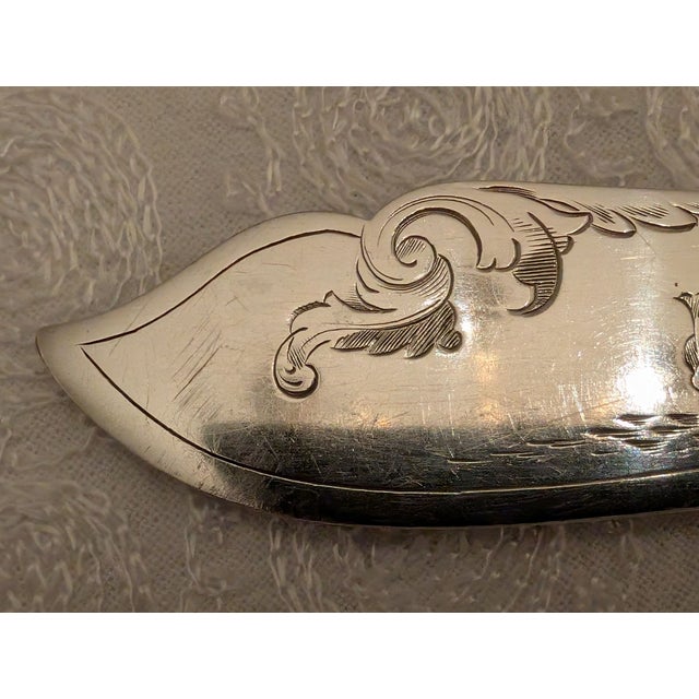 Late 19th Century Late 19th Century Victorian Mappin Bros. Silverplate Fish Eaters, 6 Sets 12 Pieces For Sale - Image 5 of 16