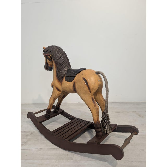 Antique Wooden Rocking Horse, 1920s For Sale - Image 15 of 16