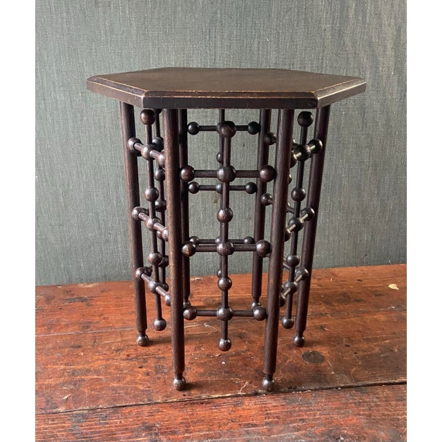 1910s Arts & Crafts Oak Side Table or Tabouret For Sale - Image 4 of 6