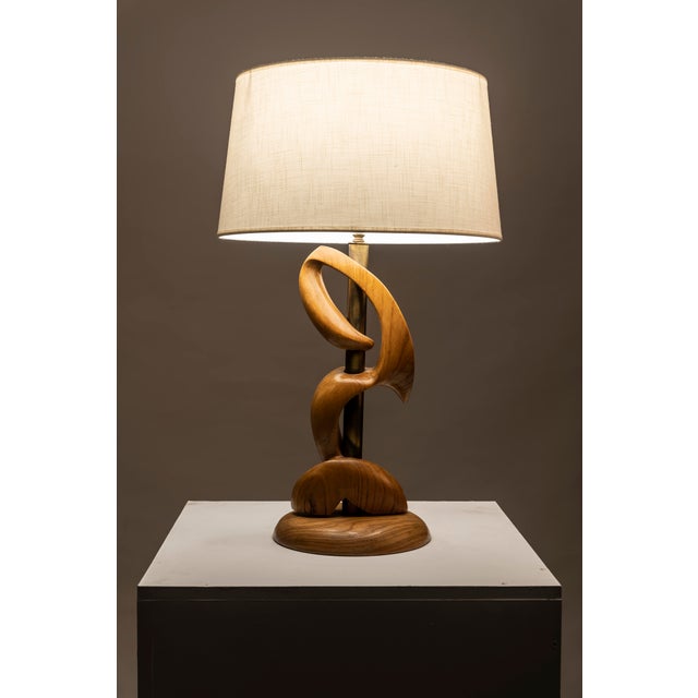 Heifetz Sculptural Wooden Table Lamp by Philip Heifetz For Sale - Image 4 of 11