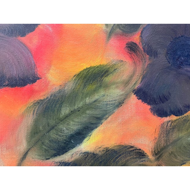 Vintage Floral Painting Wall Art For Sale In New York - Image 6 of 7