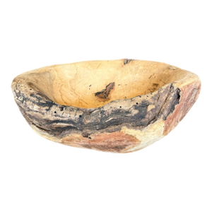 Live Edge Cherry Burl Wood Bowl Hand Crafted 16.25” X 14.5” X 7.75” Wv Basin